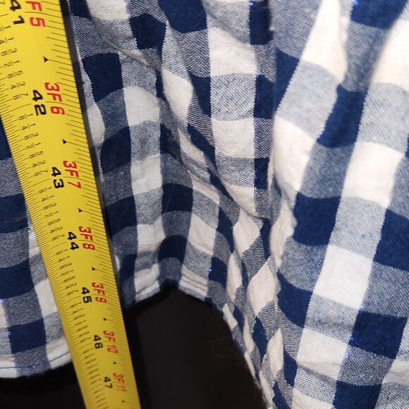 Blue and White Checked Dress - Picture 5 of 7